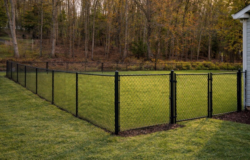 Chain-link fence enclosure